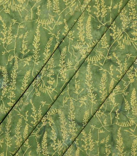 Herbs on Green Batik