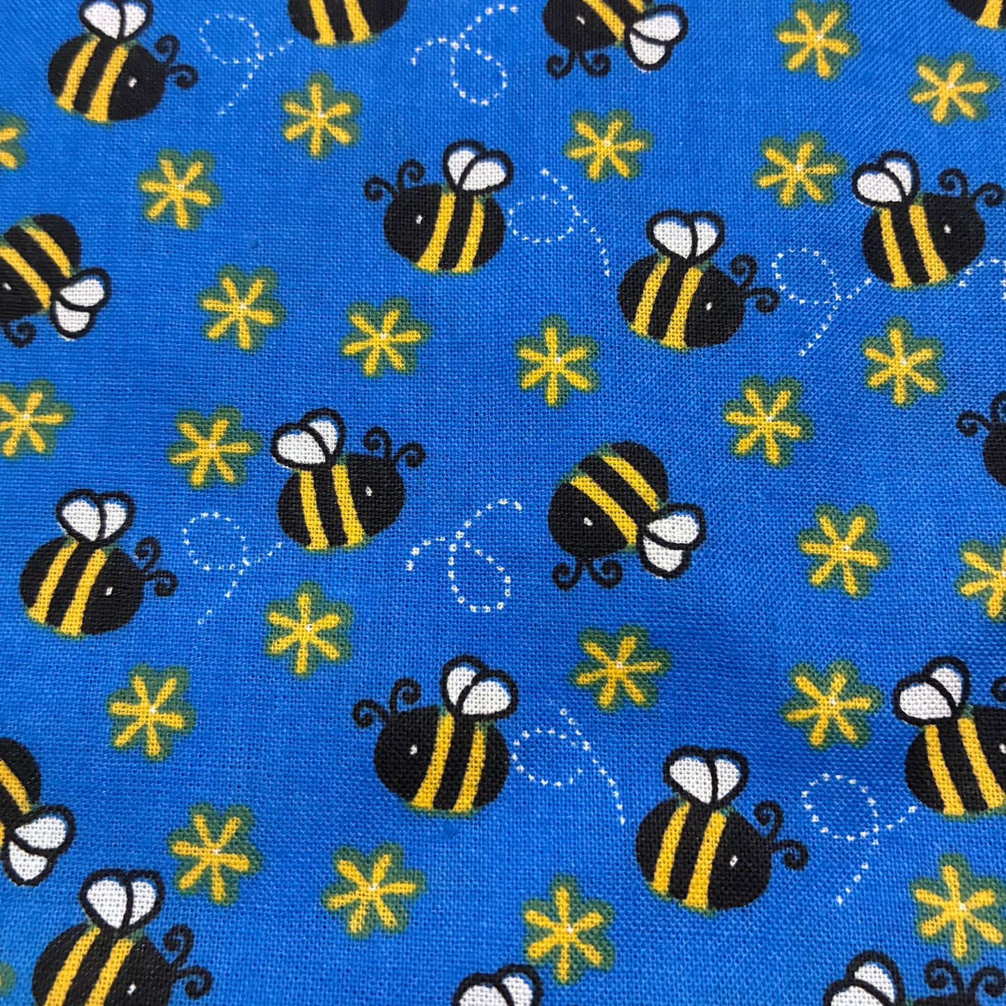 Buzzing Bees on Blue