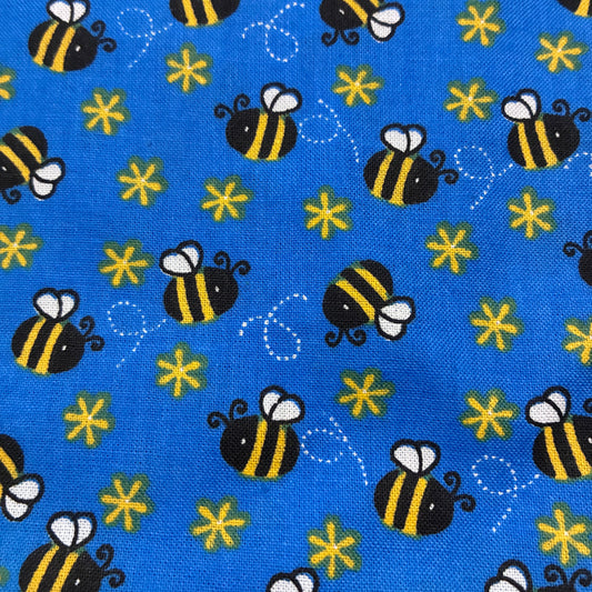 Buzzing Bees on Blue