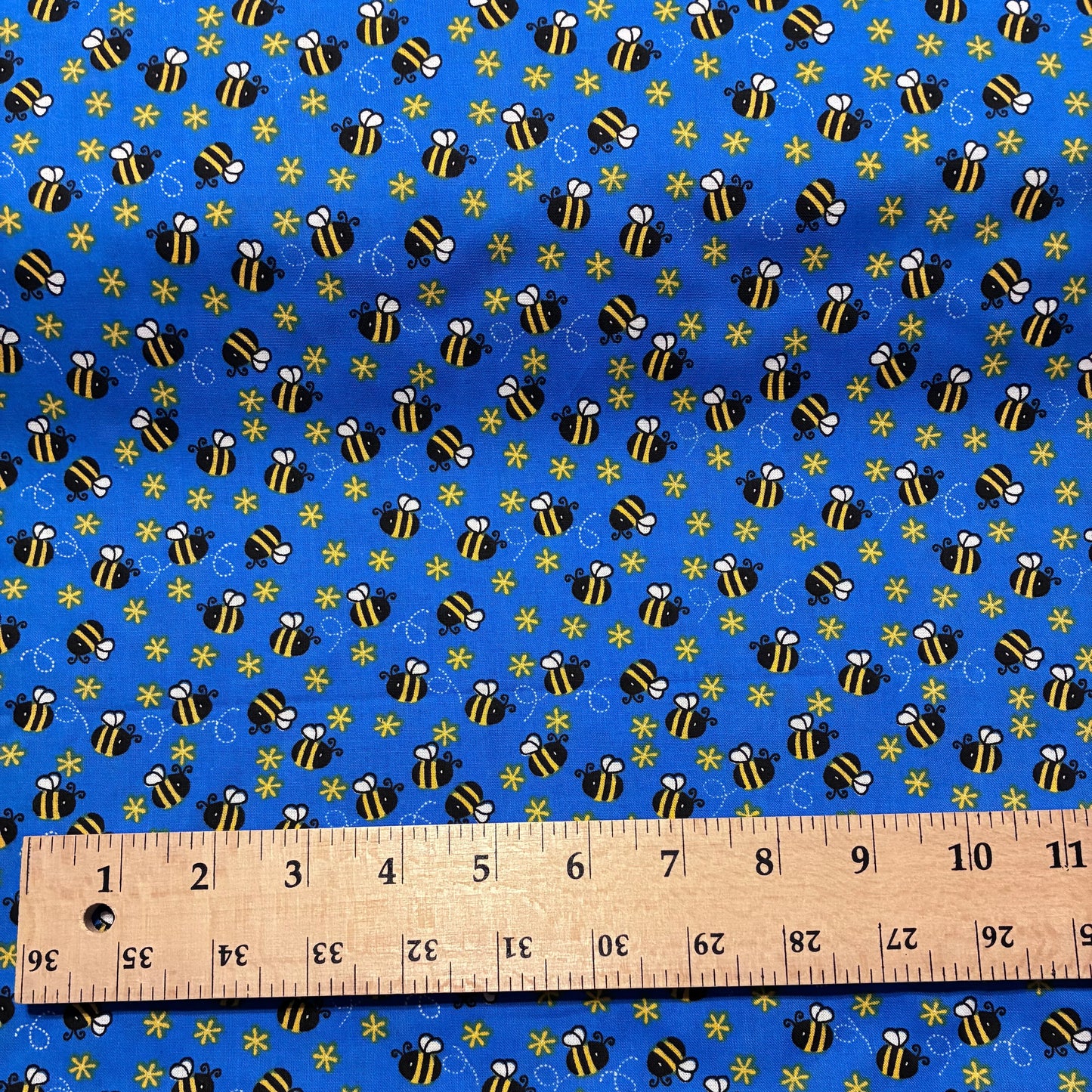 Buzzing Bees on Blue