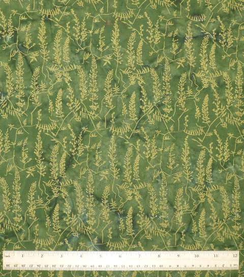 Herbs on Green Batik