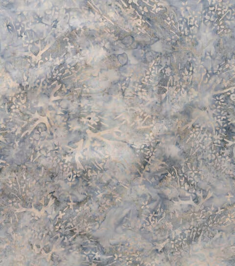 Ice Blue Branches Batik